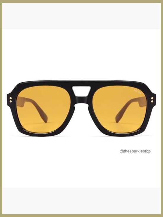 Retro Thick Polarized Aviator Sunglasses Large Bold Square Pilot Shades main image 4
